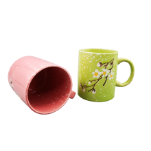 tazas creativas de seda impresas de seda 11 oz tazas de cerámica estampadas de seda de cerámica con impresión de seda